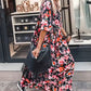 【Livraison gratuite et réduction de 50%】🌺Robe fluide florale à col en V pour femmes