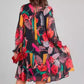 🌸Remise saisonnière 48%🌸Robe fleurie légère à manches longues et col rond